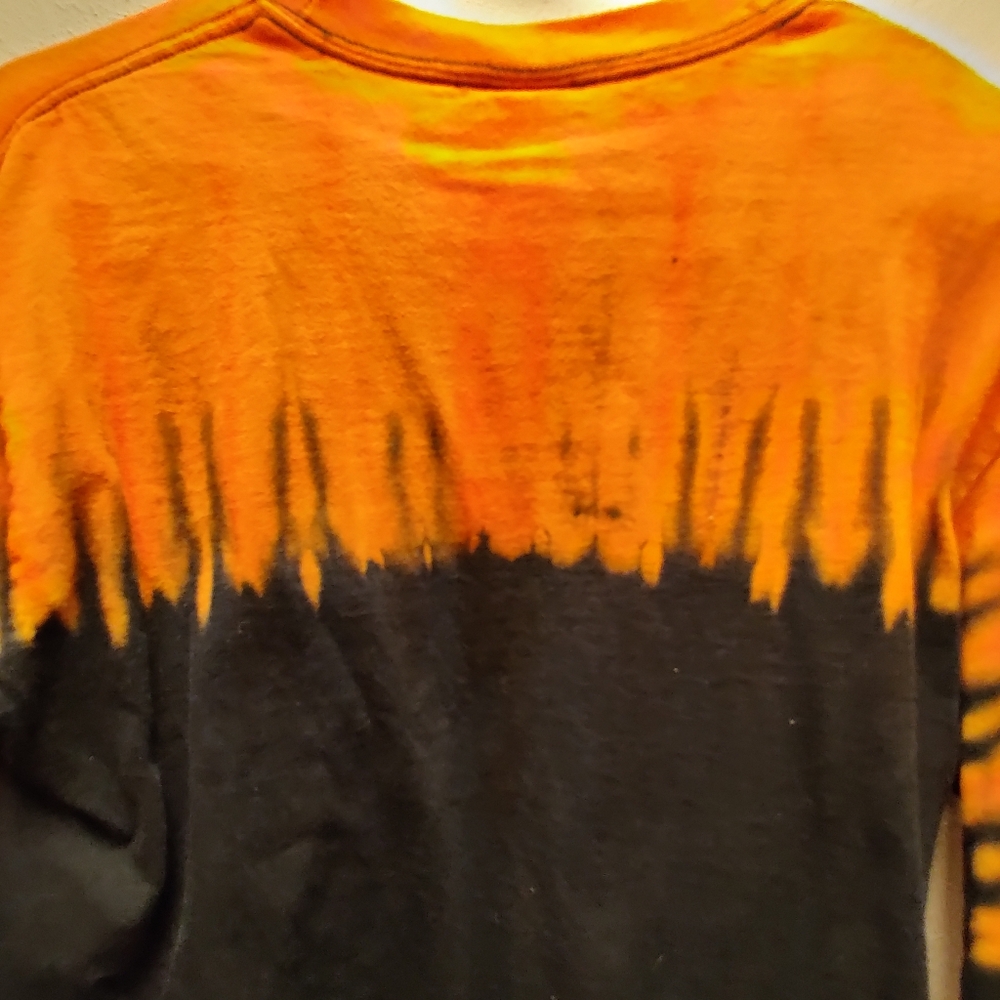 Womens Harley Davidson Orange and Black Long Sleeve Shirt Size M - Picture 8 of 8